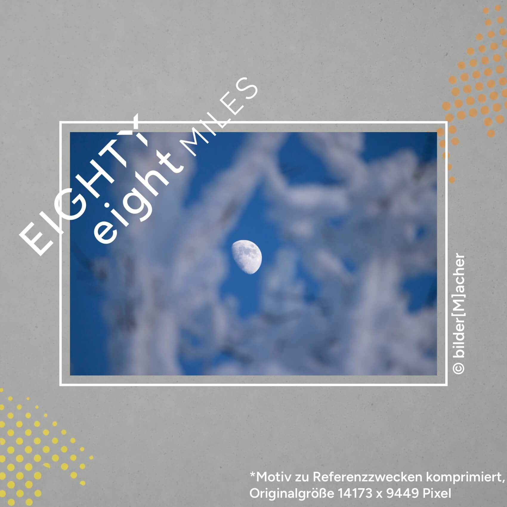 Wandbild von dem Mond am helligten Tag