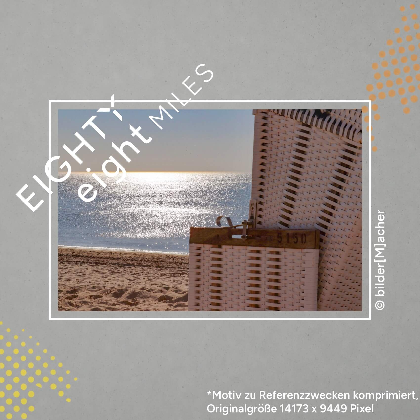 Wandbild eines Strandkorbes am Meer