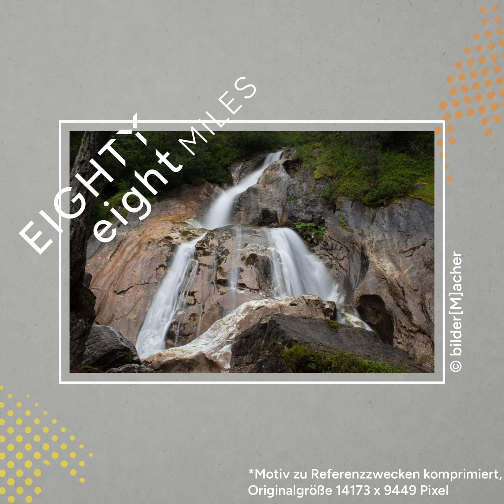 88Miles Bild einer Langzeitbelichtung von einem Wasserfall