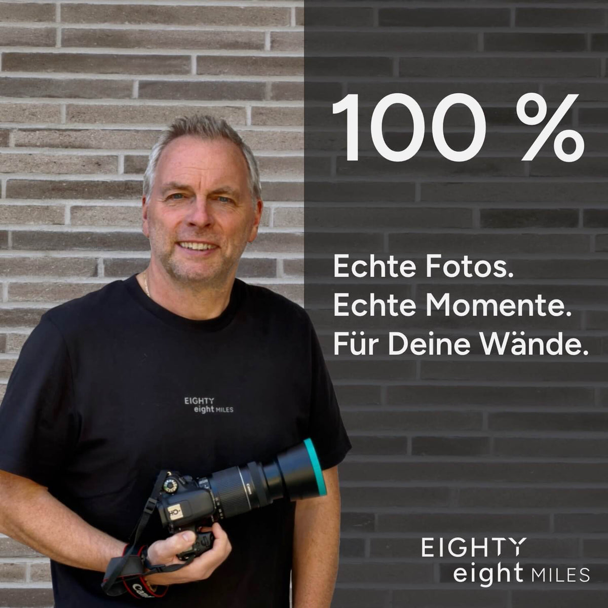 100 % Echte Fotos. Echte Momente. Für Deine Wände. Die Werte der 88Miles Wandbilder.