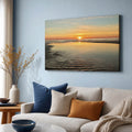 [ai-modified;e:living-room] DMC Masterpieces: Sonnenuntergang bei Ebbe in einer Wohnsituation