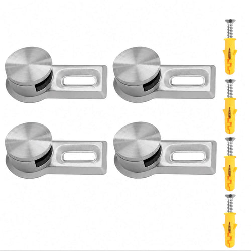 4 Spiegelhalter aus Edelstahl