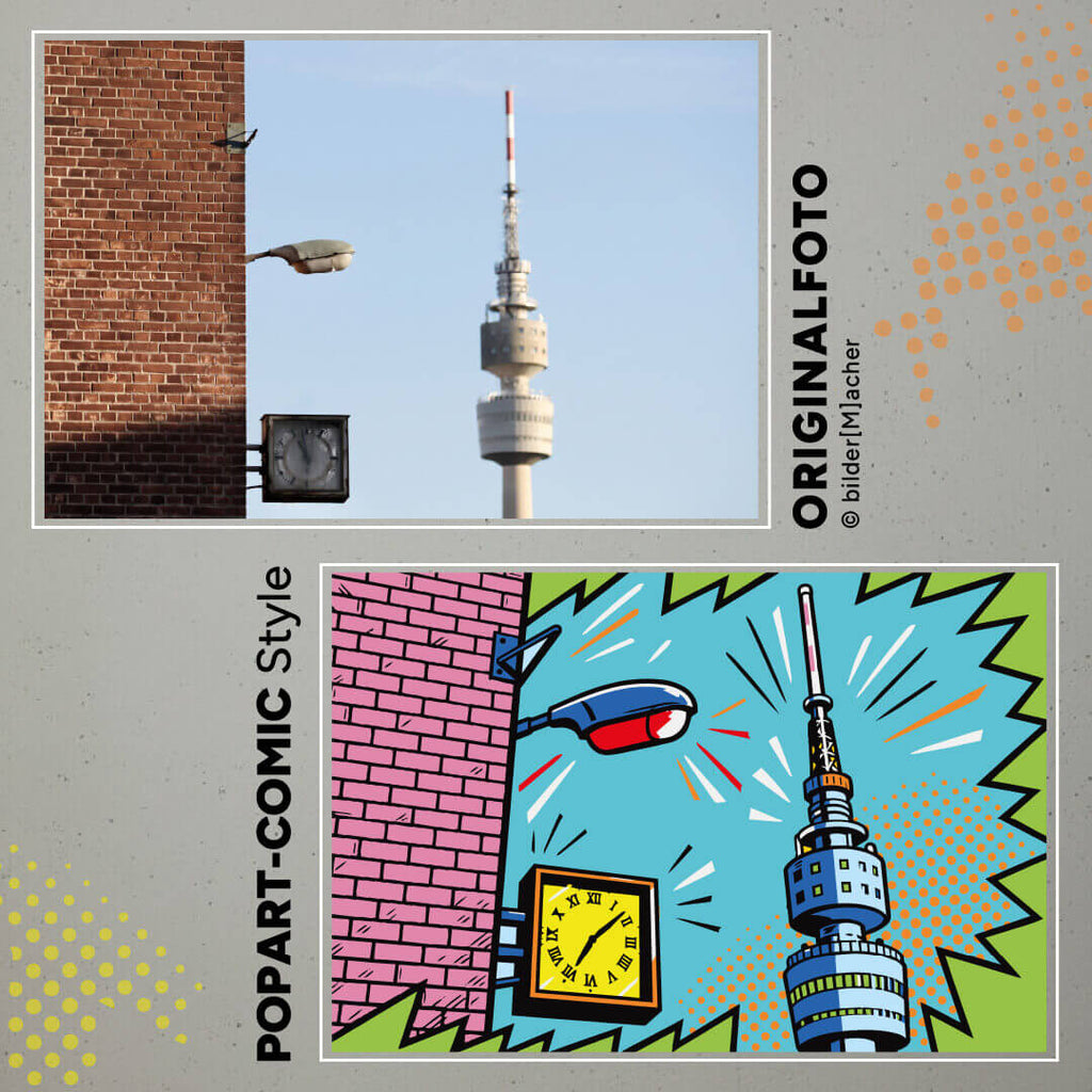Wandbild Dortmund: Florianturm meets Popart