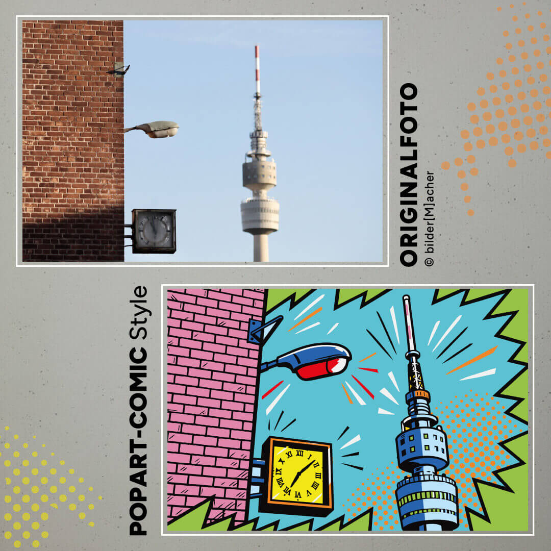 Wandbild Dortmund: Florianturm meets Popart