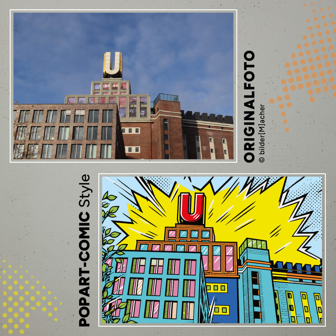 Wandbild Dortmund: Dortmunder U meets Popart