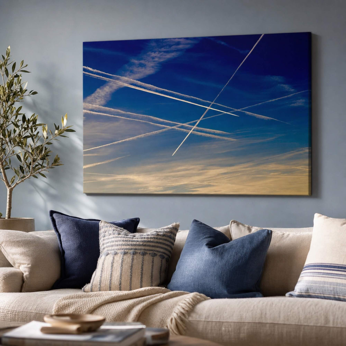 [ai-modified;e:living-room] DMC Masterpieces Fernweh in einer Wohnsituation