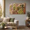 [ai-modified;e:living-room] Wandbild: DMC Masterpieces: Morgenfrost in einer Wohnsituation