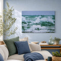 [ai-modified;e:living-room] In einer Wohnsituation ist das 88Miles Wandbild: Naturgewalt
