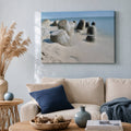 [ai-modified;e:living-room] 88Miles Wandbild Massive Ruhe in einer Wohnsituation