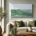 [ai-modified;e:living-room] Wandbild DMC Masterpieces: Welle II in einer Wohnsituation