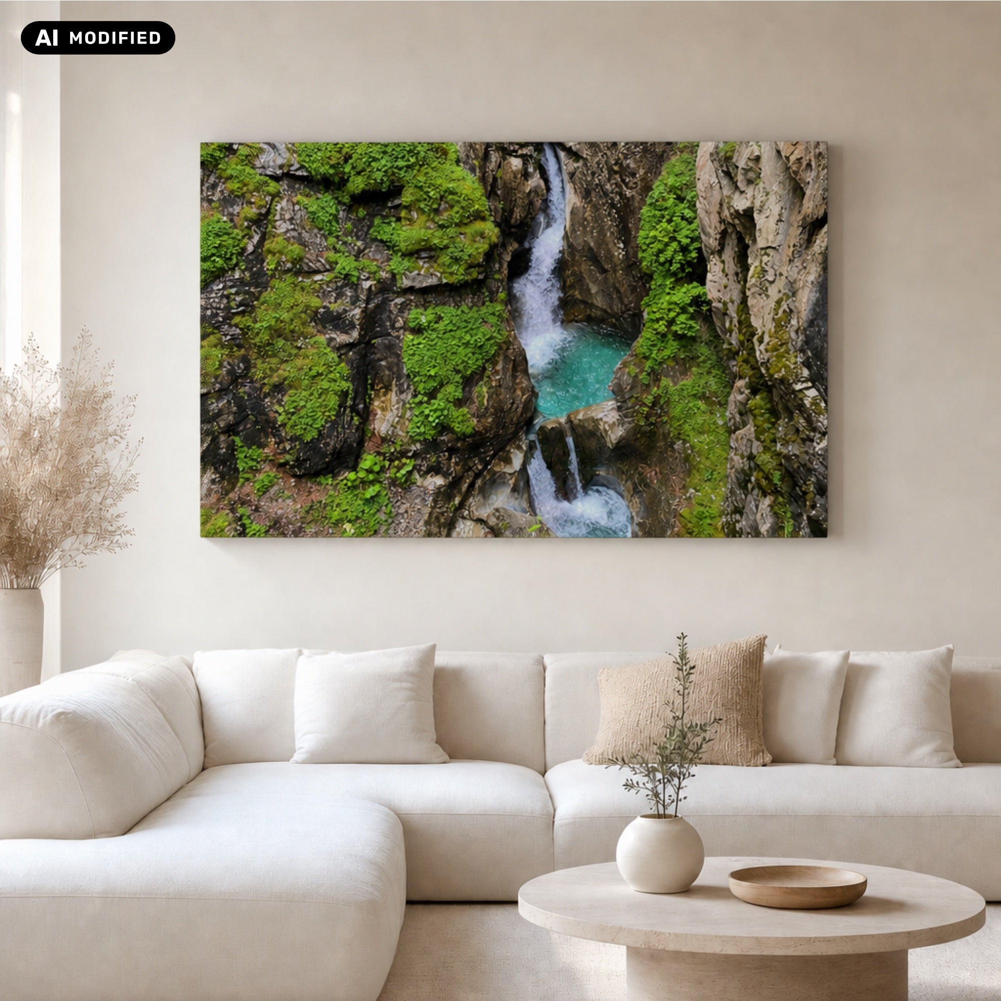 Wandbild DMC Masterpieces: Versteckter Wasserfall
