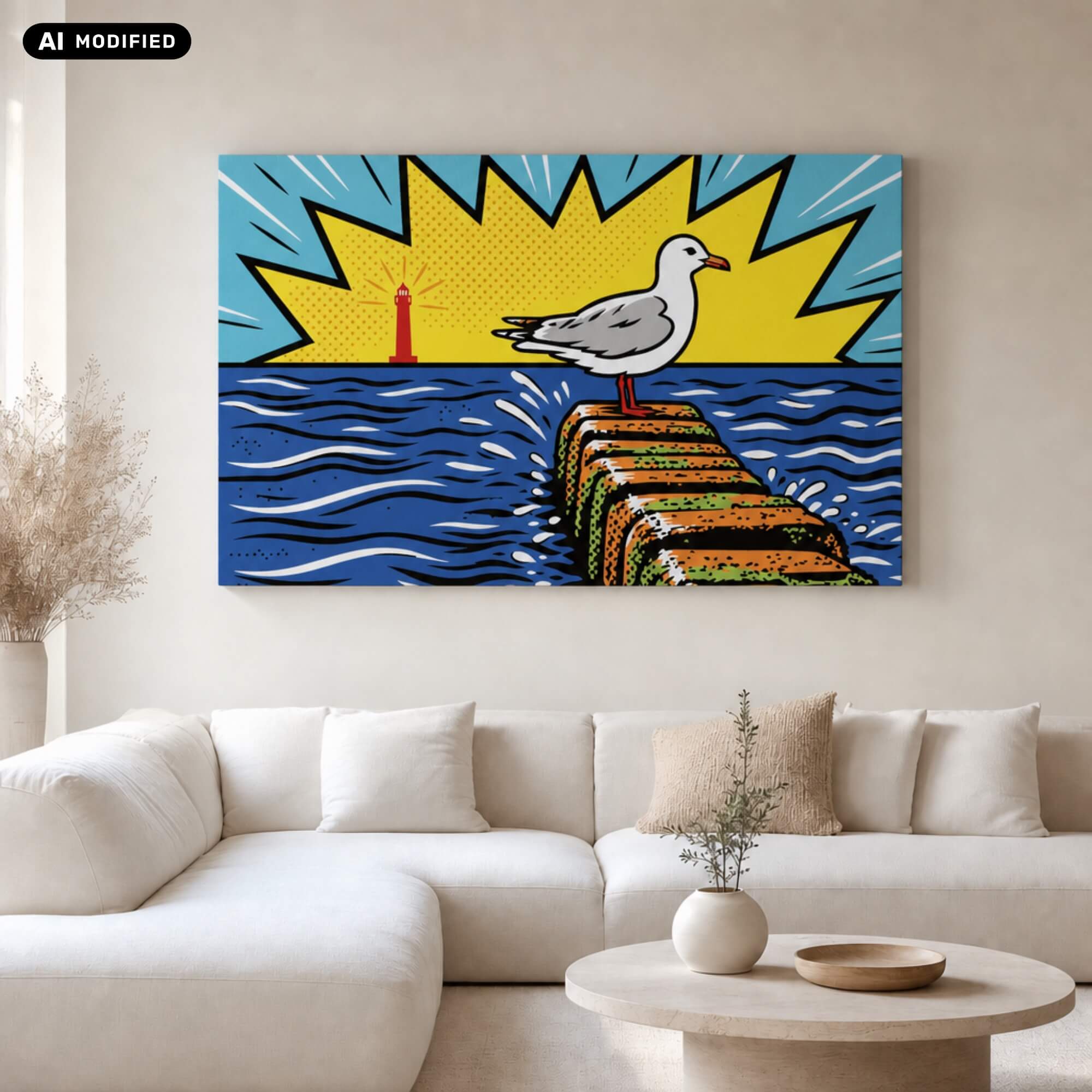 Wandbild: Möwe meets Popart