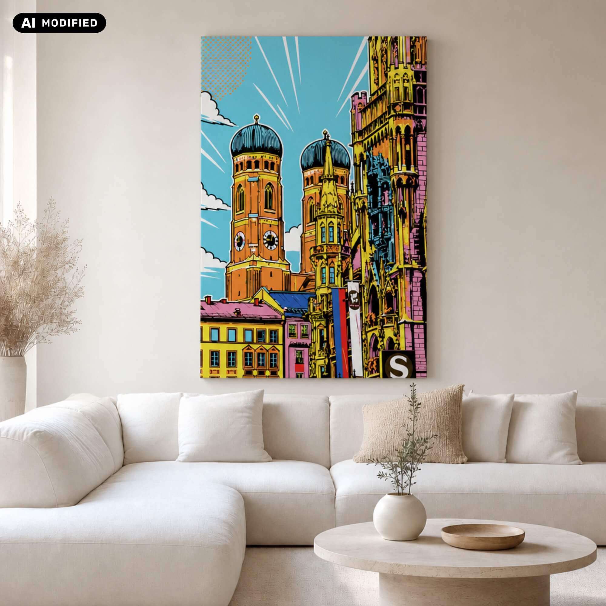 Wandbild München meets Popart